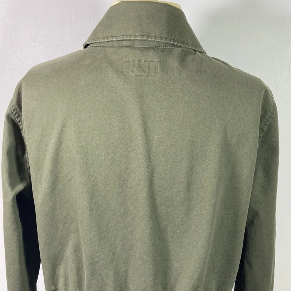 Arizona Snap Front Draw String Waist Large Pockets Jacket Size L